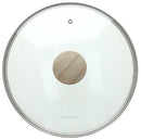 Coperchio Bordo Acciaio 20 Cm Vetro Trasparente- LINEA ECO