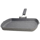 PURE ROQ - Grill Rettangolare Alluminio 34 Cm X 24 Cm X H 4 Cm Alluminio Grigio-LINEA PURE ROQ
