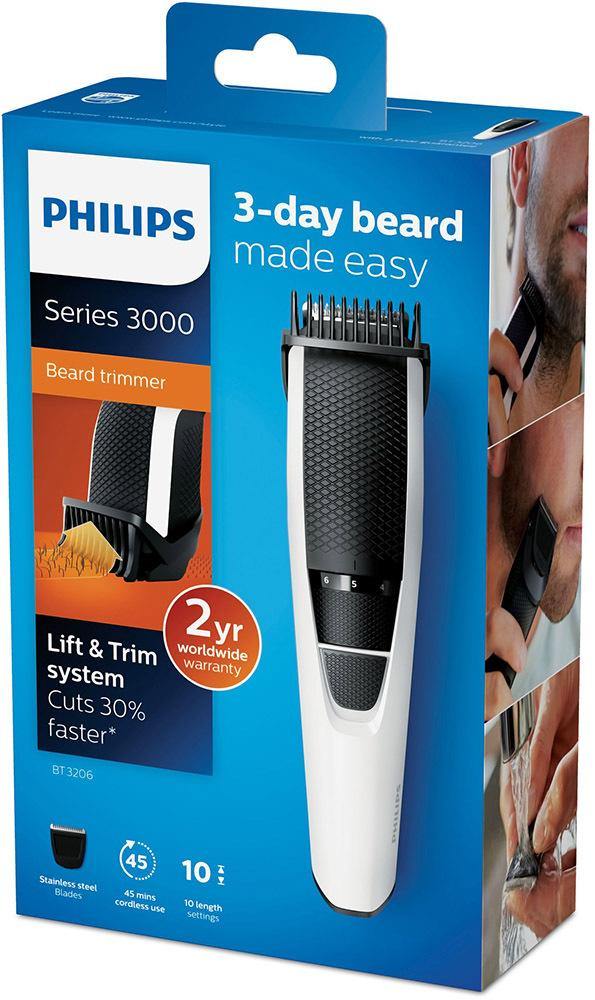Regola Barba, Philips Bt3206/14,Rifinitore per barba con impostazioni di precisione da 1mm - Elfi Fichera