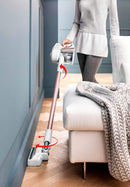 Scopa Elettrica De'Longhi XLM417.WRG Senza Filo, Senza Sacco, Bianco/Rosa, 400 W, 0.5 Litri