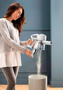 Scopa Elettrica De'Longhi XLM417.WRG Senza Filo, Senza Sacco, Bianco/Rosa, 400 W, 0.5 Litri